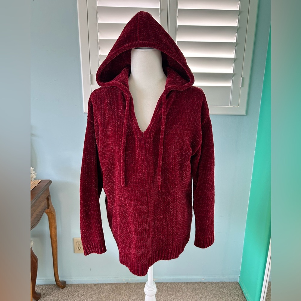 Burgundy Chenille Pull-over Sweater Top